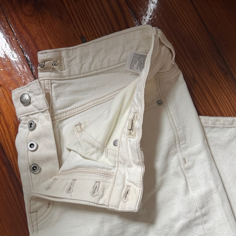 Madewell Cream Straight-Leg Jeans - Picture 3 of 4